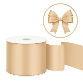 TASIEMKA SATYNOWA 50mm ZŁOTA JASNA 25m