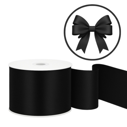 TASIEMKA SATYNOWA 50mm CZARNA 25m