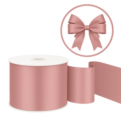 TASIEMKA SATYNOWA 50mm DYMIONY RÓŻ JASNY 25m