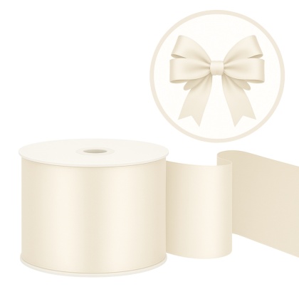 TASIEMKA SATYNOWA 50mm ZŁAMANA BIEL 25m