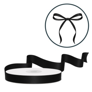 TASIEMKA SATYNOWA 6mm CZARNA 25m