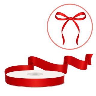 TASIEMKA SATYNOWA 6mm CZERWONA 25m