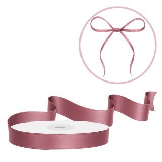 TASIEMKA SATYNOWA 6mm RÓŻOWA DYMIONA CIEMNA 25m