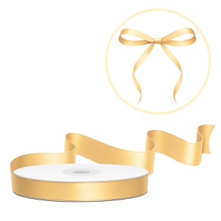 TASIEMKA SATYNOWA 6mm ZŁOTA JASNA 25m