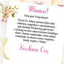 1022 KARTA Z ŻYCZENIAMI NA DZIEŃ MATKI DLA KOCHANEJ MAMY