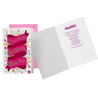 6838 KARTA Z ŻYCZENIAMI NA DZIEŃ MATKI DZIĘKUJĘ KOCHANA MAMO