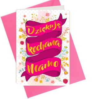 6838 KARTA Z ŻYCZENIAMI NA DZIEŃ MATKI DZIĘKUJĘ KOCHANA MAMO