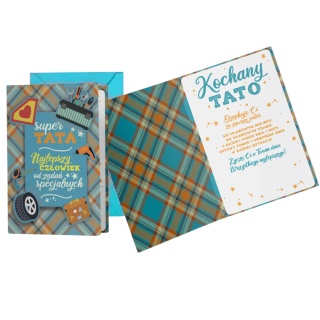 0846 KARTA Z ŻYCZENIAMI DLA TATY SUPER TATA OD ZADAŃ SPECJALNYCH