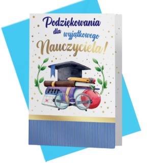 3298 KARTA Z ŻYCZENIAMI DLA NAUCZYCIELA ZAKOŃCZENIE ROKU DZIEŃ NAUCZYCIELA