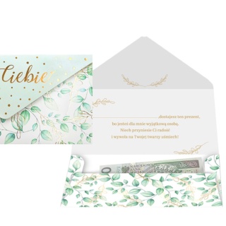 KOPERTA NA PIENIĄDZE OZDOBNA Z ŻYCZENIAMI DLA CIEBIE