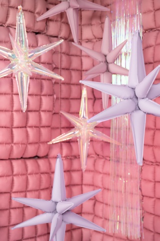 BALON FOLIOWY RÓŻOWA GWIAZDA 3D 70cm MATOWA RÓŻOWA GWIAZDA