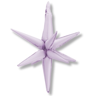 BALON FOLIOWY FIOLETOWA GWIAZDA 3D 70cm MATOWA LAWENDOWA GWIAZDA