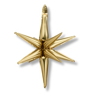 BALON FOLIOWY ZŁOTA GWIAZDA 3D 70cm BALON GWIAZDA GLAMOUR