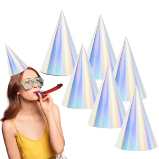 PAPIEROWE CZAPECZKI OPALIZUJĄCE 6sztuk CZAPECZKI URODZINOWE