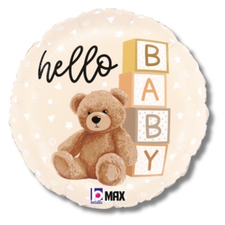 BALON FOLIOWY HELLO BABY 46cm BALON NA POWITANIE DZIECKA