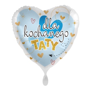 BALON NA DZIEŃ TATY 43cm SERCE DLA KOCHANEGO TATY DZIEŃ OJCA