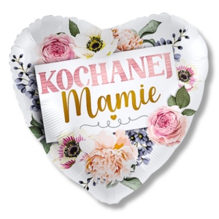 BALON NA DZIEŃ MAMY 43cm SERCE KOCHANEJ MAMIE