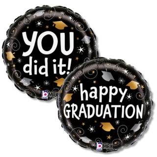 BALON DLA UCZNIÓW STUDENTÓW YOU DID IT 46cm HAPPY GRADUATION DWUSTRONNY