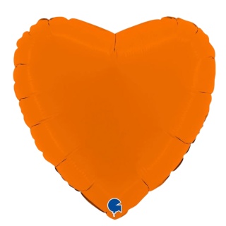 BALON FOLIOWY SERCE ORANGE 46cm BALON SERCE POMARAŃCZOWE