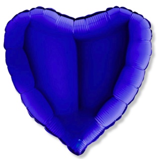 BALON FOLIOWY SERCE CAPRI BLUE 46cm BALON GRANATOWE SERCE