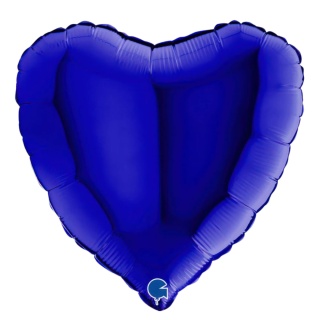 BALON FOLIOWY SERCE CAPRI BLUE 46cm BALON GRANATOWE SERCE