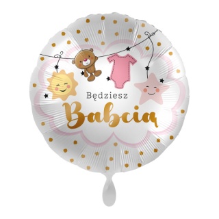 BALON BĘDZIESZ BABCIĄ 43cm BALON DLA PRZYSZŁEJ BABCI