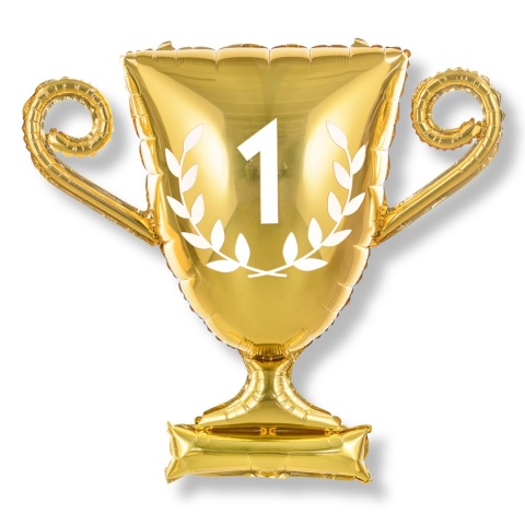 BALON FOLIOWY PUCHAR SPORTOWY 64x61cm BALON PUCHAR PIERWSZE MIEJSCE