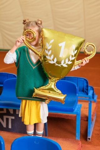 BALON FOLIOWY PUCHAR SPORTOWY 64x61cm BALON PUCHAR PIERWSZE MIEJSCE