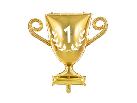 BALON FOLIOWY PUCHAR SPORTOWY 64x61cm BALON PUCHAR PIERWSZE MIEJSCE