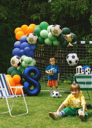 BALON FOLIOWY CYFRA 8 GRANATOWA DUŻA 86cm SATYNOWA MAT