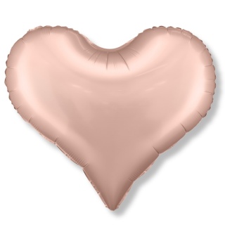 BALON FOLIOWY SERCE ROSE GOLD 75cm BALON SERCE RÓŻOWE ZŁOTO SATYNA