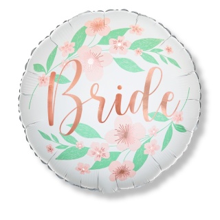 BALON FOLIOWY BRIDE 45cm DEKORACJA NA WIECZÓR PANIEŃSKI