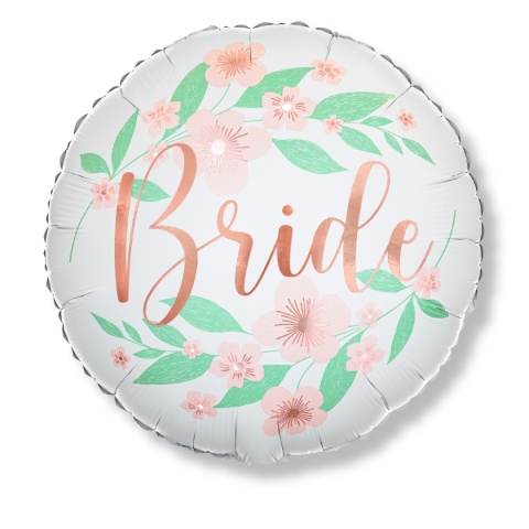 BALON FOLIOWY BRIDE 45cm DEKORACJA NA WIECZÓR PANIEŃSKI