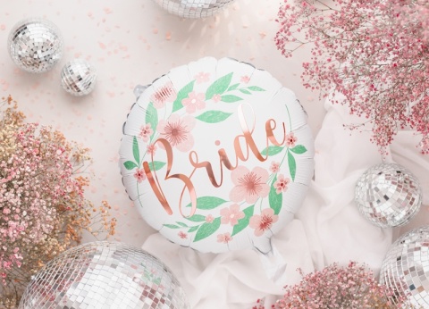 BALON FOLIOWY BRIDE 45cm DEKORACJA NA WIECZÓR PANIEŃSKI