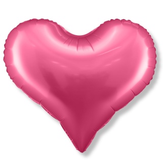 BALON FOLIOWY RÓŻOWE SERCE 75cm BALON SERCE RÓŻOWE SATYNA