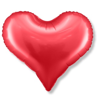 BALON FOLIOWY CZERWONE SERCE 75cm BALON SERCE CZERWONE SATYNA