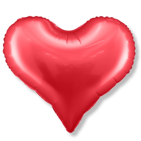 BALON FOLIOWY CZERWONE SERCE 75cm BALON SERCE CZERWONE SATYNA