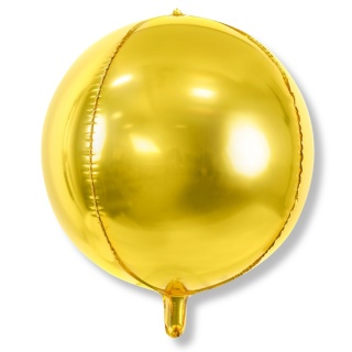 BALON FOLIOWY ZŁOTA KULA 40cm BALON KULA ZŁOTA