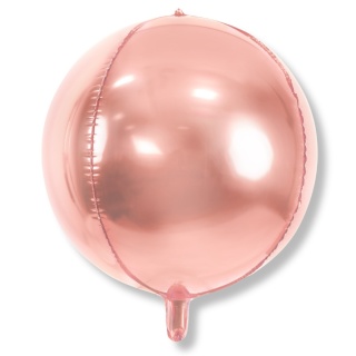 BALON FOLIOWY RÓŻOWA KULA 40cm BALON KULA ROSE GOLD