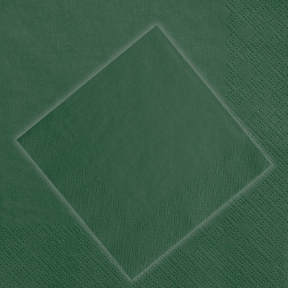 SERWETKI GŁADKIE ZIELONE 20szt. 33x33cm BUTELKOWA ZIELEŃ