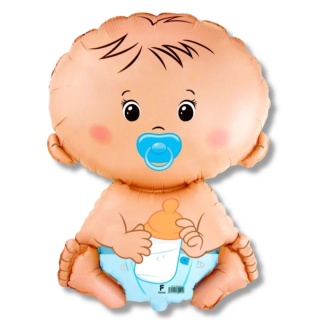 BALON DZIECKO CHŁOPIEC BOBAS 67cm BALON CHŁOPIEC BABY SHOWER