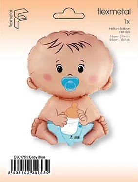 BALON DZIECKO CHŁOPIEC BOBAS 67cm BALON CHŁOPIEC BABY SHOWER