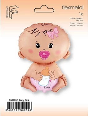 BALON DZIECKO DZIEWCZYNKA BOBAS 67cm BALON DZIEWCZYNKA BABY SHOWER