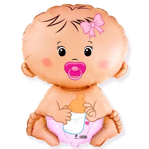 BALON DZIECKO DZIEWCZYNKA BOBAS 67cm BALON DZIEWCZYNKA BABY SHOWER