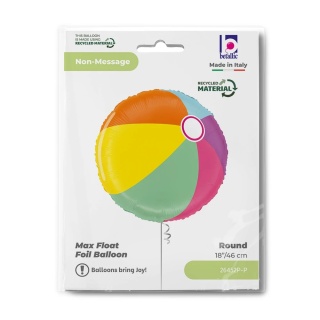 BALON WAKACYJNA PIŁKA PLAŻOWA 46cm BALON KOLOROWA PIŁKA