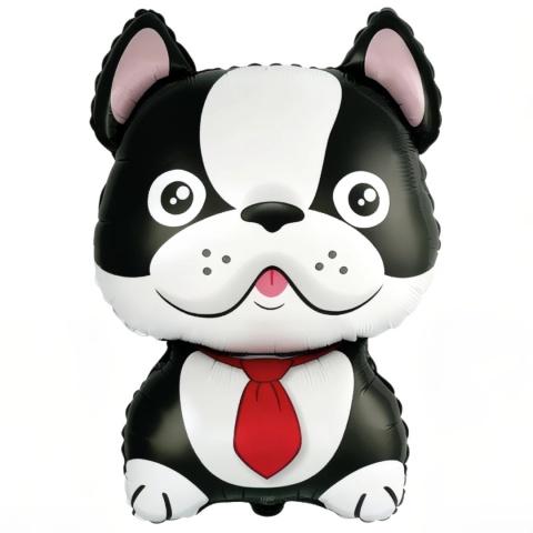 BALON FOLIOWY BIAŁO-CZARNY PIES 70cm BALON PIES BULDOG FRANCUSKI