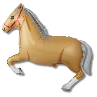 BALON FOLIOWY JASNOBRĄZOWY KOŃ 107cm HORSE PARTY