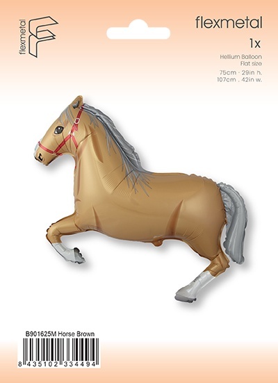 BALON FOLIOWY JASNOBRĄZOWY KOŃ 107cm HORSE PARTY