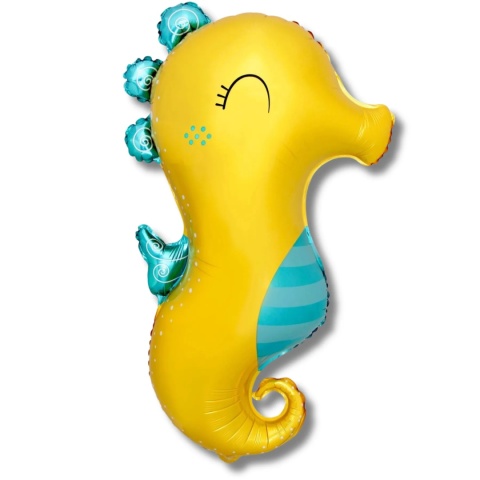 BALON FOLIOWY KONIK MORSKI 82cm OCEAN PARTY MORSKIE URODZINY