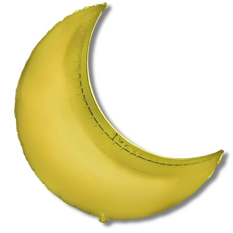 BALON FOLIOWY KSIĘŻYC 85cm BALON ZŁOTY PÓŁKSIĘŻYC